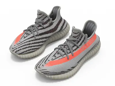 Adidas Yeeze Boost 350 Sneakers Gray 3D model