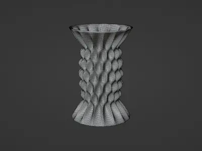 Vase porcelain white 3D model