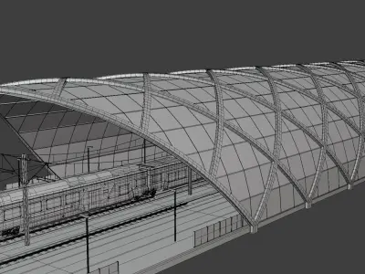 Station with Hitachi HTR 412 3D model