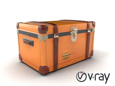 Nostalgic Archive Chest Antique Cardboard Model Pack Low-poly 3D model