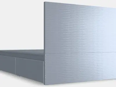 MALM Bed frame high w 4 storage boxes 22 Low-poly 3D model