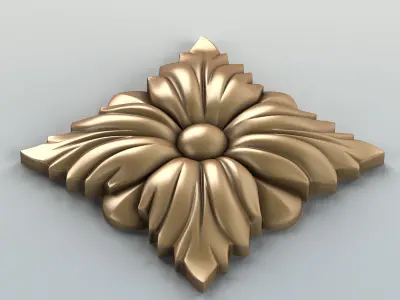 Square rosette 004 3D model