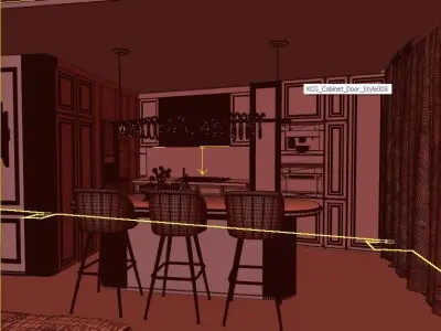 Neo Classic kitchen  3D model