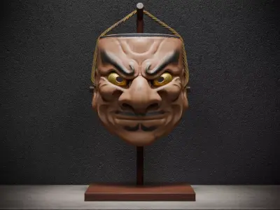 Kobeshimi Japanese Mask Noh  3D model 3D model