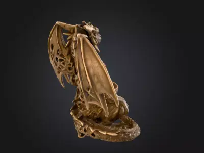 Woven Dragon Guardian Low-poly 3D model