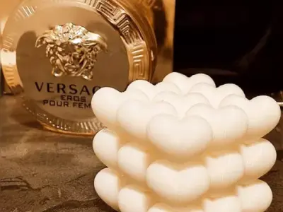 Heart cube candle 3D print model