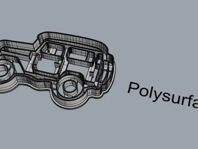 Off-road car cookie cutter 3D print model