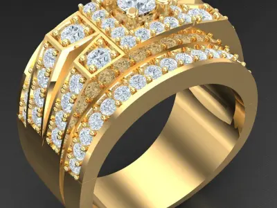 Luxury Men Rings Designs 5MR060 3D print model