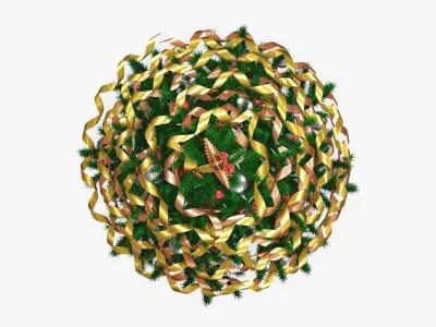 Fir tree artificial decorated 02 3D model