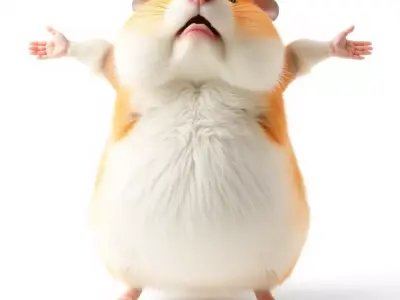 Cheerful Hamster Character model pack Low-poly 3D model