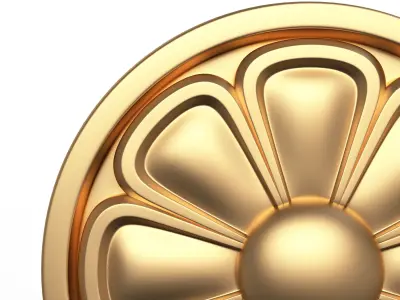 Rosette Carved Decoration CNC 07 Low-poly 3D model