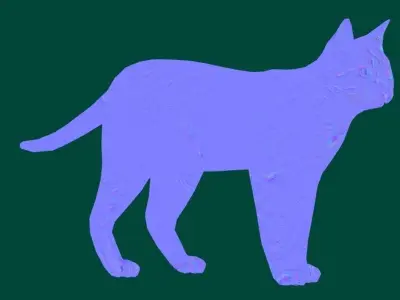 Ginger Cat Low-poly 3D model