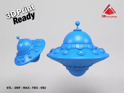 Cartoon UFO 3D print model