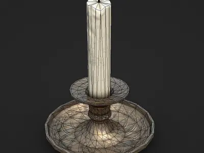 Candle holder - holder Free low-poly 3D model