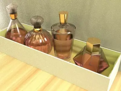 Perfume Bottles Free low-poly 3D model