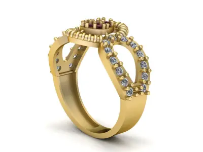 Luxury wedding Diamond ring 3d Printable Model 3D print model