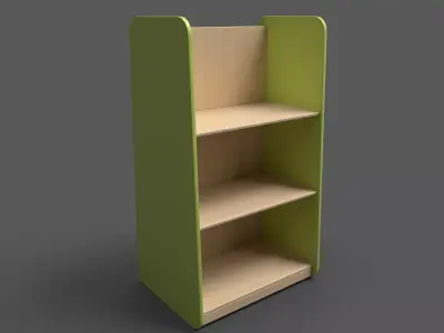 Large Shelf Green Low-poly 3D model
