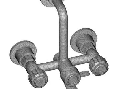 PVC Shower Tap 3D model