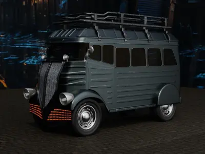 Cyberpunk Sytle Truck 3D model