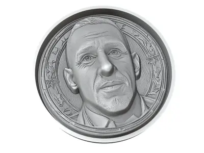 Franck Ribery Footballer Medallion 3D print model