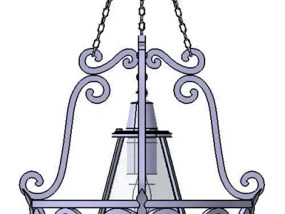 Forged chandelier 3D model