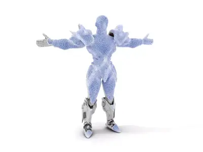 Futuristic Battle Armor model pack Low-poly 3D model