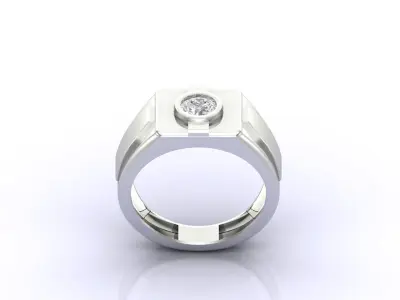 Print Ready STL 3DM  Gents Rings Diamond Men Ring  3D print model 207