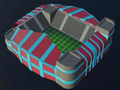Football Stadium - Trabzonspor Low-poly 3D model