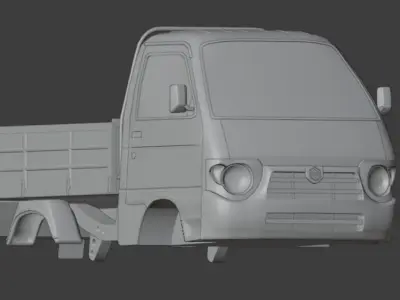 Piaggio Quargo 2006  Game Ready  Separated  3D Detail  Low-poly 3D model