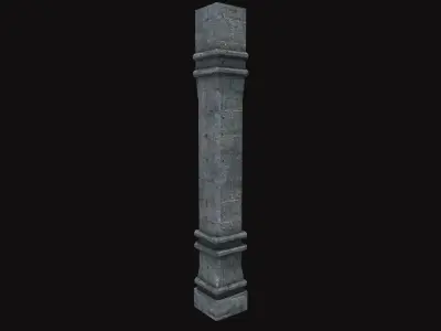 Medieval Stone Pillar V01 Low-poly 3D model