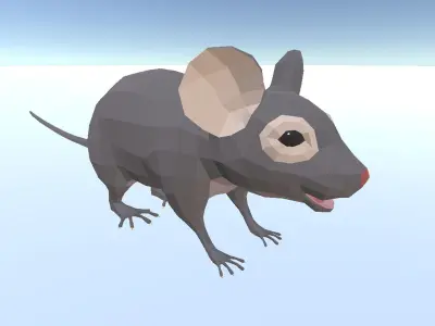 Mouse Polyart Low-poly 3D model
