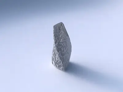 Vase twist tipped triangle with organic lattice and tappered ... 3D print model