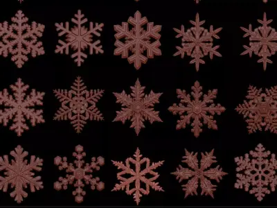 Snowflake 30 Realistic  3D print model