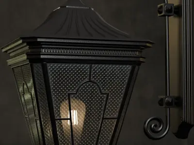 Wall lamp  Number 1 with ST64 6W bulb 3D model