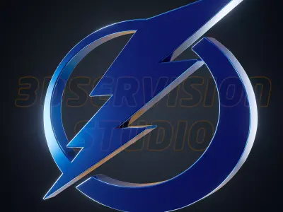Tempa Bay Lightning logo - Cinematic - 3D print 3D model