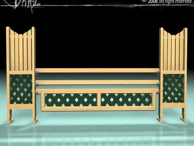 green wood jump 3D model