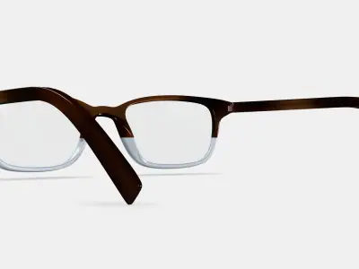 Oliver Low Bridge Fit Eyeglasses in Eastern Bluebird Fade 3D model