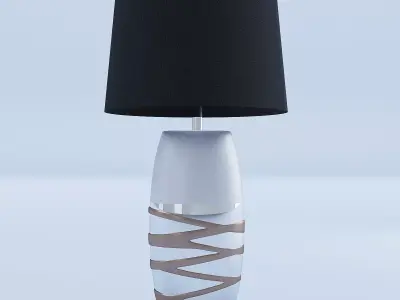 Modern Lamp Black White 3D model