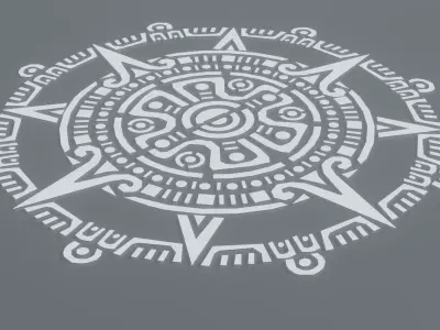 Aztec Calendar Free low-poly 3D model