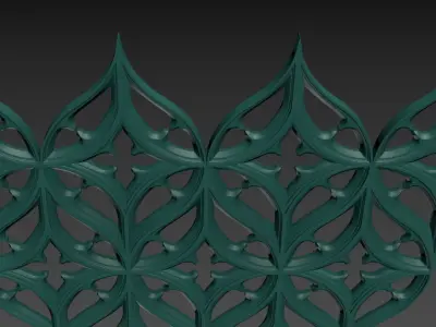 Seamless Gothic pattern 2 3D print model