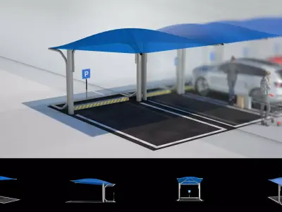 Car Parking Cover 3D model
