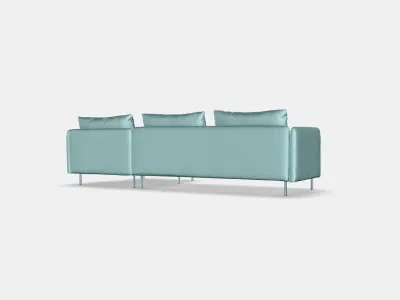 SODERHAMN 4-seat sofa with chaise longue 2 Low-poly 3D model