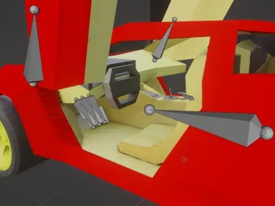Low poly Italian sports car Low-poly 3D model