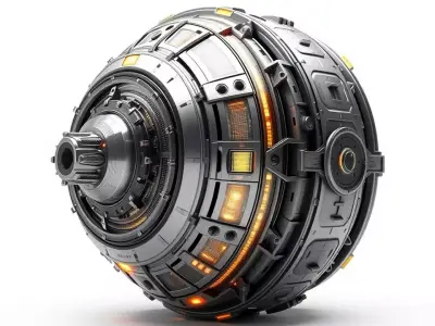 Futuristic Energy Core model pack Low-poly 3D model