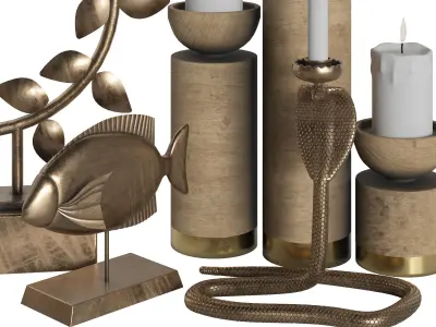 Decorative set 12 3D model 4