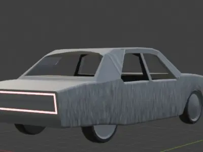 concept car concept based on Volga 24 with redesigned design 3D model