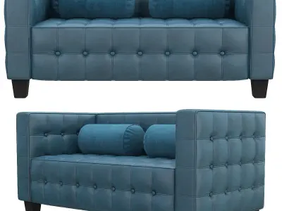 El Sillon Kubus de Lilly Reich Josef Hoffmann 3d model Low-poly 3D model