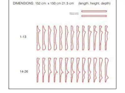 Parametric Wavy Wooden Panels 08 3D model