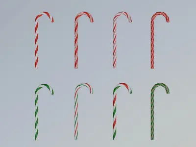 CandyCane1 Free low-poly 3D model
