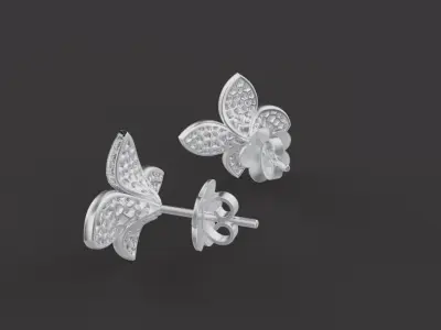 Flower Earrings 55063 3D print model
